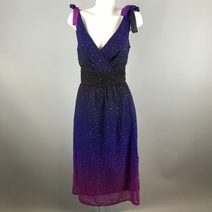 eShakti Stars Dress Chiffon Galaxy Frizzle XL